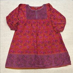 Vibrant Pink and Purple Paisley Dress